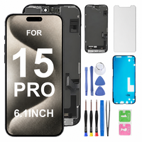 Écran de remplacement OLED flexible RJ pour téléphone, assemblage numériseur tactile d'affichage IC mobile pour réparation 15 Pro