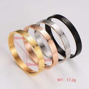 Fashionable and Simple Glossy Bracelet Women's Unique Buckle Bracelet Elegant Wristband Exquisite <strong>Stainless</strong> <strong>Steel</strong> <strong>Jewelry</strong> - Product Image 4