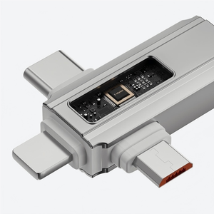 Cáp USB C 65W Silicone Multi Charge 6 1 Hiển Thị Sạc Dây Sạc Nhanh Loại C/USB Toàn Diện Hệ Thống - Product Image 6