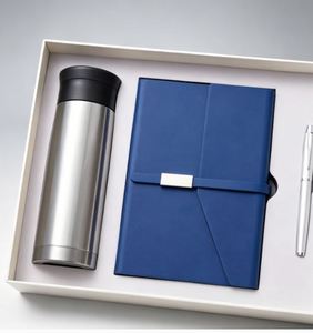Wholesale Corporate Leather Notebook Bottle Gift Sets Customizable Luxury A5 Diary Note <b>Book</b> Meeting Notepad Gift Box With Pen - Product Image 5