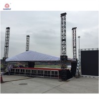 Estructura de escenario tipo Spigot de 8 pies para iluminación y soporte de altavoces Line Array, cubierta superior para escenario