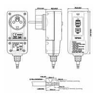 Prise Électrique Portable Écologique RIFENG 220-250V avec Disjoncteur Différentiel (RCD) 10A/15A, Étanche, Protection Contre les Fuites, en Plastique