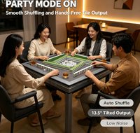 Table de jeu de Mahjong à roulettes pour usage domestique, avec mélangeur automatique et structure stable, idéale pour le divertissement familial
