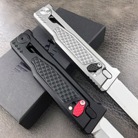 Couteau à gravité tactique d'extérieur EDC, lame en acier D2, manche en aluminium T6, pour la survie, la chasse et le camping
