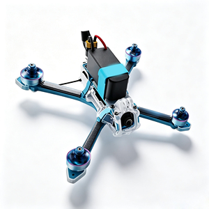 Kit de mini dron de carreras FPV de 5 pulgadas con GPS, alcance de 10 km, 15 minutos de vuelo, marco de fibra de carbono, receptor, cuadricóptero FPV para principiantes - Product Image 6