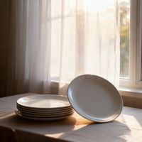 Assiette en mélamine de 5,5 à 8,5 pouces, design nordique, assiette à dîner, assiette à salade, qualité alimentaire et durable, personnalisable, ronde, pour les fêtes