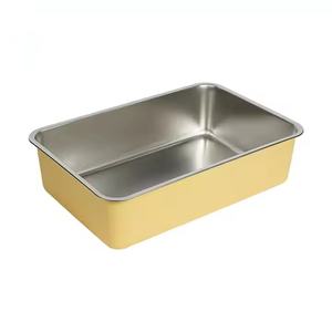 OEM Großhandel Große, vollständig geschlossene Katzen toilette aus Edelstahl Einfache Reinigung Anti-Splash-Toilette Haustier bedarf Desodor ierungs funktion - Product Image 3