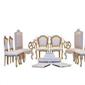 Traditional Indian Wedding Vidhi Mandap <b>Chairs</b> Maharani Gold Mandap Vedi <b>Chairs</b> Set For Wedding Ceremony Gujarati Wedding <b>Chair</b> - Product Image 6