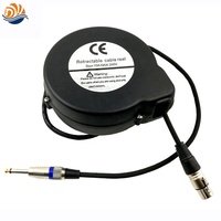 Enrouleur de câble d'alimentation rétractable automatique pour microphone 3,5 m DYH-1606 avec verrouillage automatique