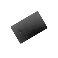 Cartes en métal à fente pour puce FM4442 de crédit Visa vierge personnalisée Carte de crédit en métal en acier inoxydable vierge de 0.8mm