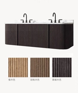 Meubles de salle de bain muraux au design simple et personnalisé, armoire de salle de bain avec miroir et lavabo - Product Image 3