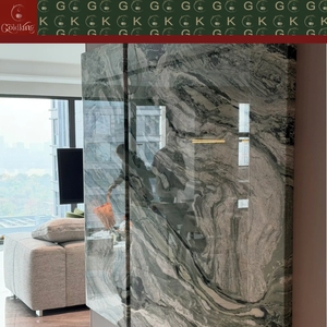 Rivestimento Murale in <span class=keywords><strong>Marmo</strong></span> <span class=keywords><strong>Verde</strong></span> <span class=keywords><strong>Cipollino</strong></span> GOLDKING con Venature Bianche e Grigie, Taglio di Precisione per Case, Hotel e Hall - Product Image 4