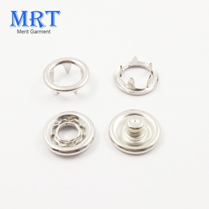 latón chaqueta cuatro partes <span class=keywords><strong>vaqueros</strong></span> de metal Botón de Primavera de Punta botón a <span class=keywords><strong>presión</strong></span> de metal para ropa - Product Image 3
