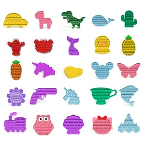 Silicone pop stress relief kids cute toy for studying and working