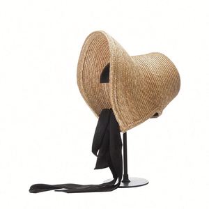 Luxury Elegant Laurie Sun Hat for Women New Summer Sunshade Wheat Straw Hat Seaside Vacation Beach Hat with <b>Tie</b> Ribbon - Product Image 2
