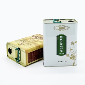 Envase Rectangular de Hojalata de 2.5L para Aceite Comestible con Impresión Offset CMYK y Logotipo Personalizado para Aceite de Oliva y Uso Industrial Alimentario - Product Image 3