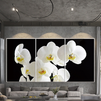 Toile d'art florale moderne de taille personnalisée Belle peinture murale florale peinte à la main imprimée décoration murale de fleurs