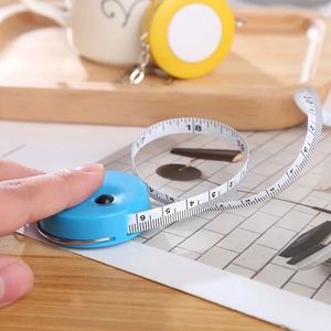 1.5M Flexible Retractable Soft Measure Keychain Dual Inch Cm Scale <b>Portable</b> Auto <b>Lock</b> Measuring Tape for Sewing and Gift - Product Image 6