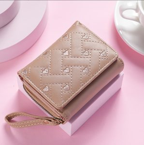 Cartera Corta Impermeable para Mujer con Cierre de Cremallera, Monedero Mini de Moda con Triple Pliegue y Múltiples Ranuras para Tarjetas, de Poliéster, ¡Venta Caliente! - Product Image 3