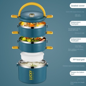 Boîte à lunch isotherme scellée pour employés de bureau, boîte repas en acier inoxydable avec couvercle, compatible micro-ondes, boîte bento chauffable pour étudiants et femmes - Product Image 3