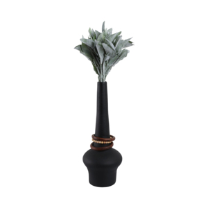 Vaso decorativo con perline in legno, vaso alto per fiori, centrotavola per la casa, comodino della camera da letto - Product Image 2