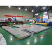 Plate-forme gonflable de quai de bateau de pontons flottants de jetski gonflable, tapis d'atterrissage gonflables pour les avions amphibies de sport