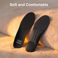 Semelles orthopédiques Cloud Comfort avec coussin d'air en nid d'abeille, dessus respirant, base antidérapante Pebble, logo personnalisé pour un confort tout au long de la journée