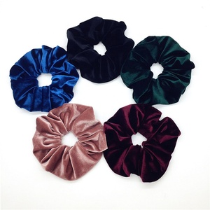 Hotseller Damesmode Grote Maat Zwart Roze Twister Haarband Haarbandjes Jumbo Fluwelen Haar <span class=keywords><strong>Scrunchies</strong></span> Oversized - Product Image 2