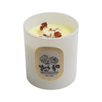 Bougie d'aromathérapie haut de gamme en cire de soja - Parfum de niche Rose Lavande Ambre pour chambre à coucher, pièce d'appoint créant une ambiance cosy