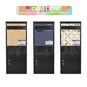 Nouveauté WELDON Boîte <span class=keywords><strong>aux</strong></span> <span class=keywords><strong>lettres</strong></span> à clé sur pied en acier galvanisé avec antivol et stockage sécurisé pour <span class=keywords><strong>colis</strong></span> postaux - Product Image 5