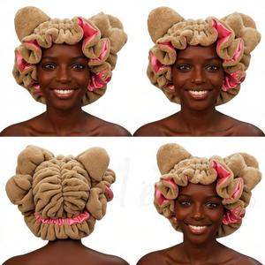 Elegante e alla Moda: Cappello da Notte Invernale in Pile Polare con Motivo Gatto, Regolabile, in Raso Rosa, Stile Casual Europeo e Americano per Donne - Product Image 5