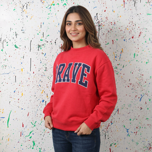 Sudadera con Capucha Personalizada BRAVES, 100% Algodón, con Cierre, Apliques Bordados, Hilos Finos de Invierno, Estilo Vintage, Transpirable - Product Image 1