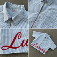 Chemises d'été streetwear pour hommes à manches courtes, sérigraphiées, coupe oversize, col montant, à rayures, coupe carrée et courte