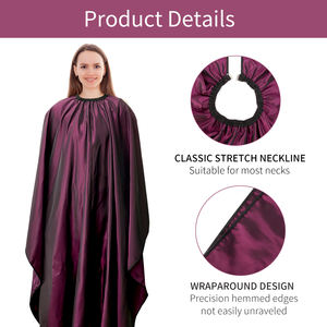 Decote ajustável Professional Hair Cutting Cape Barber Cabeleireiro Cape Porosidade impermeável e confortável Salon Hair Cape - Product Image 4