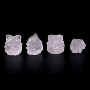 Venta al por mayor de piedras preciosas a granel cristal cuarzo rosa zorro diseñador encantos pulsera encantos tallado para pulsera fabricación de joyas DIY - Product Image 3