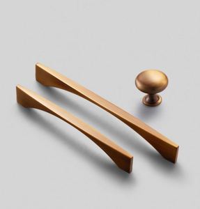 WEKIS Furniture Hardware Fittings Zinc Antique European Style <b>Door</b> Handles Brushed Gold Cabinet Hardware for Drawers & Dressers - Product Image 4