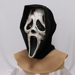 หน้ากากผีกรีดร้อง ไซส์เดียว ผ้าสีดำ อุปกรณ์แต่งกายฮาโลวีน คอสเพลย์ หน้ากากปาร์ตี้ - Product Image 2