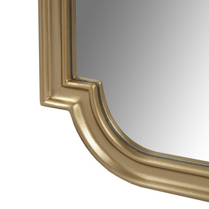 <b>Gold</b> Scalloped Wall <b>Mirror</b> Rectangular Framed <b>Mirror</b> For Entryway Or Bedroom Decor - Product Image 4
