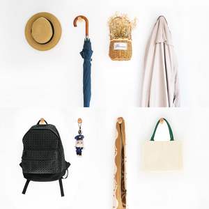 Wood Wall Hooks, 4 Pack Coat Hooks, Natural Wooden Rack Wall Mounted, for Hanging Clothes Towels Backpacks Hats Keys - Product Image 3