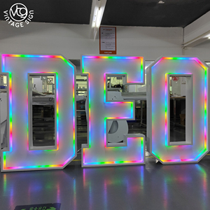 Zodica Neon Sign Large in vendita numeri di legno intero Set 5 Ft Baby Marquee Letters acrilico Logo Back Light - Product Image 1