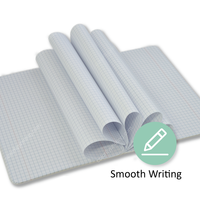 Carnet d'exercices à reliure piquée, promotionnel, direct usine, avec couverture personnalisée, 100 feuilles, couverture souple, impression plastifiée, format européen