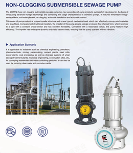 Pompe à eau usée submersible de qualité supérieure, personnalisée en Chine, entraînée par un moteur électrique WQ, pour le traitement des eaux usées industrielles - Product Image 4