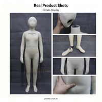 Mannequin enfant en fibre de verre sur mesure avec base en acier inoxydable pour drapage, tête et pieds détachables, tailles personnalisées disponibles