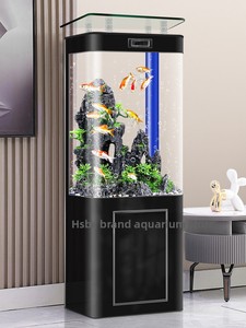 床置き型水換え不要自己循環ガラス水槽底面フィルター酸素ポンプ加熱機能付きリビングルーム用熱帯魚水槽 - Product Image 3