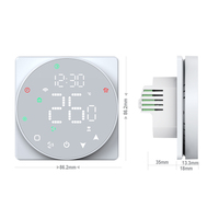 Thermostat intelligent Wi-Fi Tuya pour ventilo-convecteur, compatible avec Alexa et Google pour système de climatisation FCU