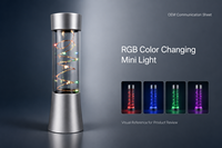 Lampe décorative moderne en tube ABS à LED RGB miniatures, alimentée par piles, contrôle tactile, blanc chaud 3500K, cadeau pour bébés/enfants, vente en gros