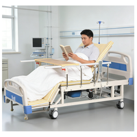Lit médical multifonctionnel manuel de luxe par un fabricant chinois, 5 fonctions avec commode pour les soins à domicile des personnes âgées