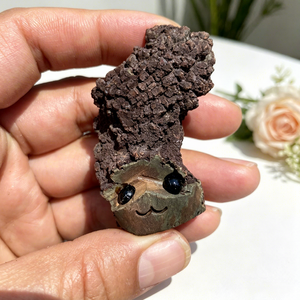 Figura de Erizo Tallada en Coprolita Natural de Madagascar - Adorable Estatuilla de Dinosaurio en Cristal de Coprolita - Product Image 5