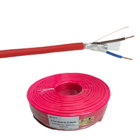 Câbles de circuit d'alarme incendie de qualité supérieure certifiés UL1424, isolés en PVC blindé, usage industriel, 2 conducteurs 2x1,5 mm