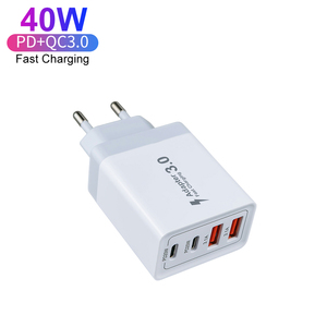 40W 4 puertos Dual PD <span class=keywords><strong>20W</strong></span> + Dual <span class=keywords><strong>USB</strong></span> QC3.0 <span class=keywords><strong>Cargador</strong></span> <span class=keywords><strong>de</strong></span> pared Tipo <span class=keywords><strong>C</strong></span> <span class=keywords><strong>Cargador</strong></span> <span class=keywords><strong>20W</strong></span> <span class=keywords><strong>Adaptador</strong></span> <span class=keywords><strong>de</strong></span> <span class=keywords><strong>corriente</strong></span> para <span class=keywords><strong>Apple</strong></span> iPhone 14 15 16 Pro - Product Image 1